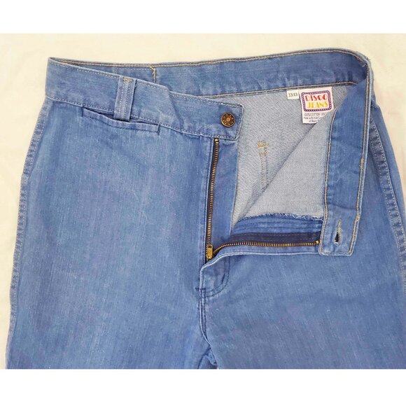 Vintage 1970’s Women's Wide Leg Bell Bottom Jean by Disco Jeans 33” Waist - Picture 6 of 11